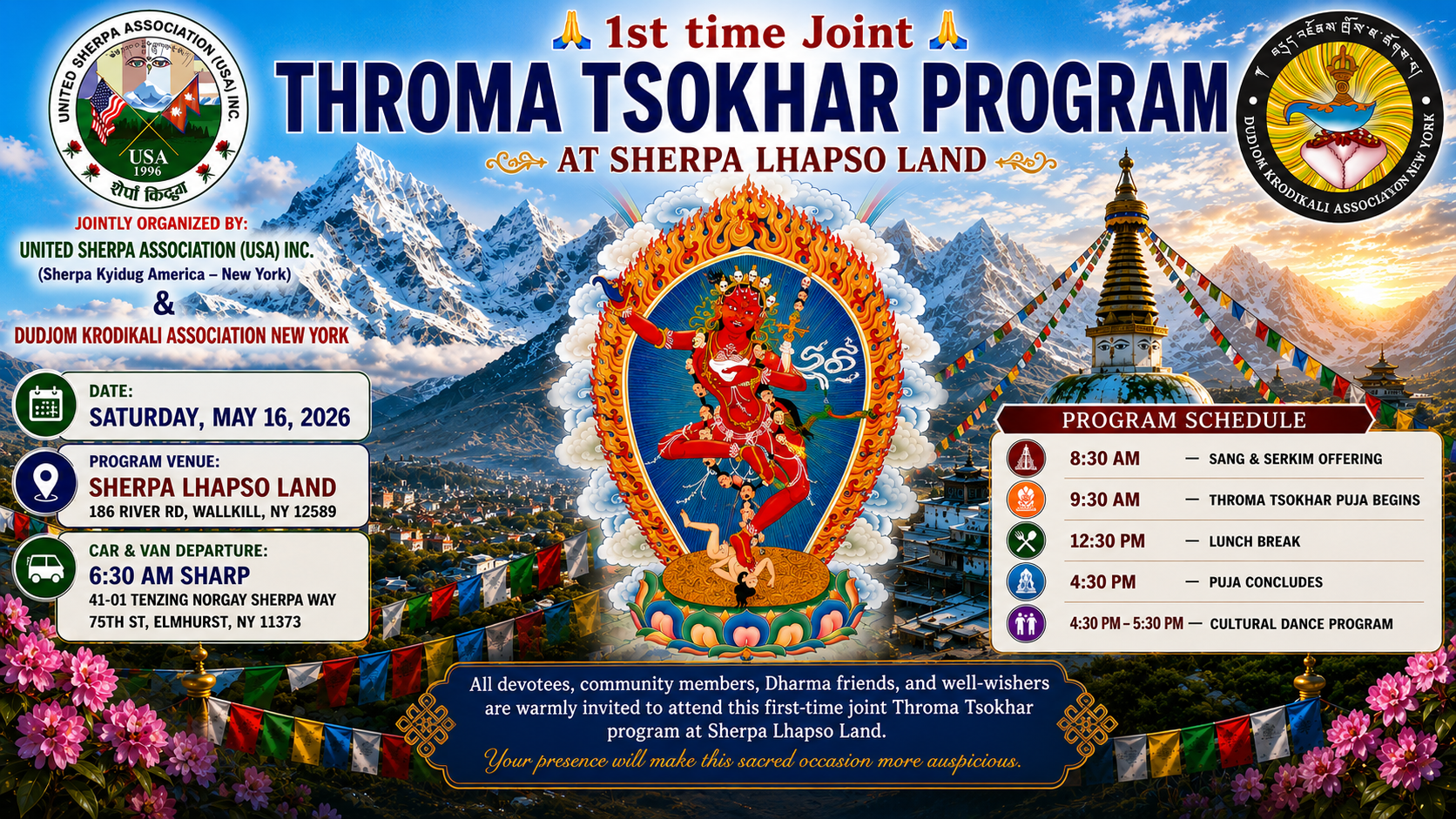1st  time Joint Thoma Tsokhar Program 🙏At Sherpa Lhapso Land